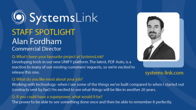 SystemsLink's Commercial Director- Alan Fordham