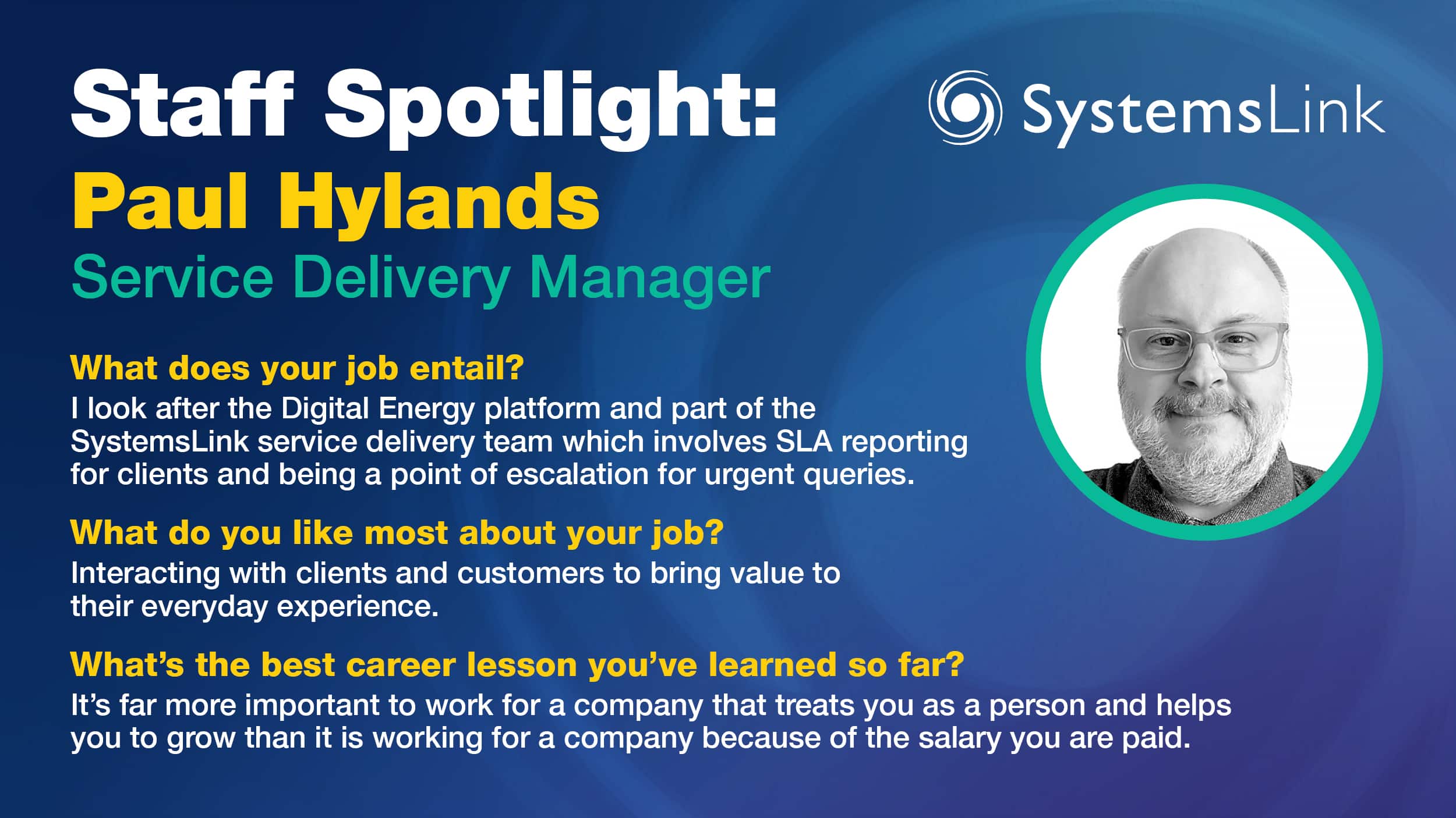 Paul Hylands - Service Delivery Manager Staff Spotlight