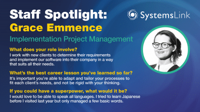 Staff Spotlight- Grace Emmence- Implementation Project Manager
