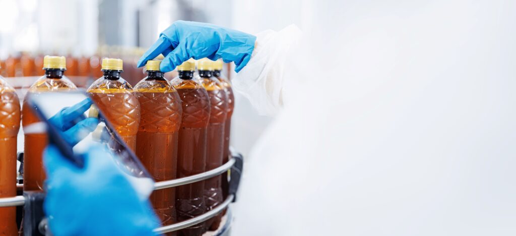 bottles being manufactured